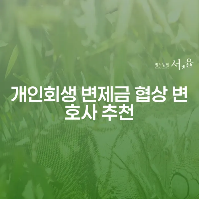 개인회생 변제금 협상 변호사가 필요한 이유는?