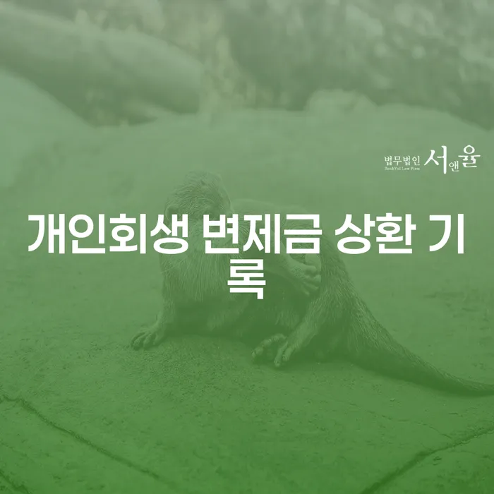 개인회생 변제금 상환 기록, 어떻게 관리해야 할까요?