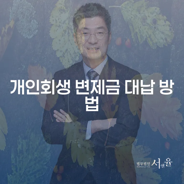 개인회생 변제금 대납 방법, 정말 안전한가요?